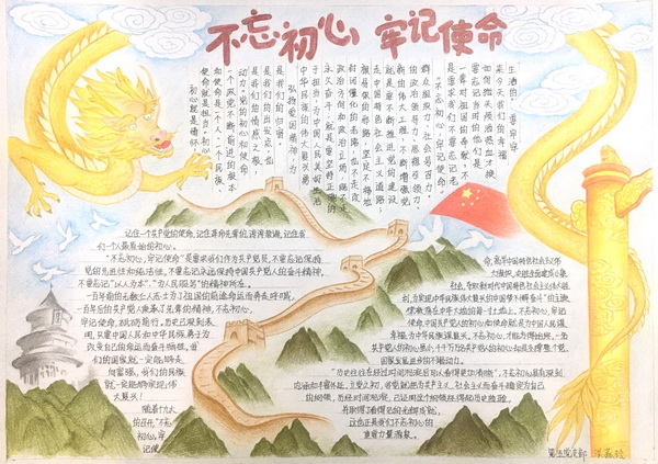 36365官网“不忘初心、切记使命，，，，，我与总厂共奋进”  庆祝中华人民共和国建设70周年主题手抄报创作角逐 优异作品展示
